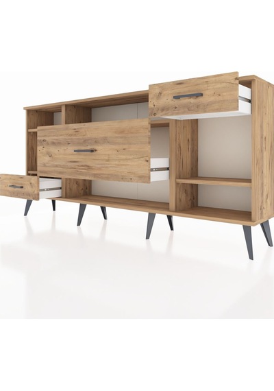 Arges Konsol 4 Raflı 3 Çekmeceli 176x30x83 Çam-çam/çam Çam/çam Arges Konsol 4 Raflı 3 Çekmeceli 176x30x83 Çam-çam/çam Çam/çam