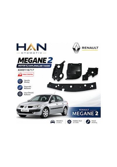 Megane 2 Motor İç Kaplamaları Takımı Yerli Üretim 8200116717