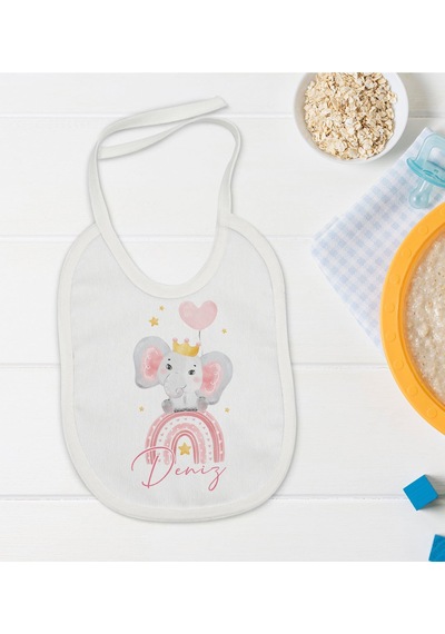 BK Kids Kişiye Özel İsimli Bebek Mama Önlüğü - Model 11