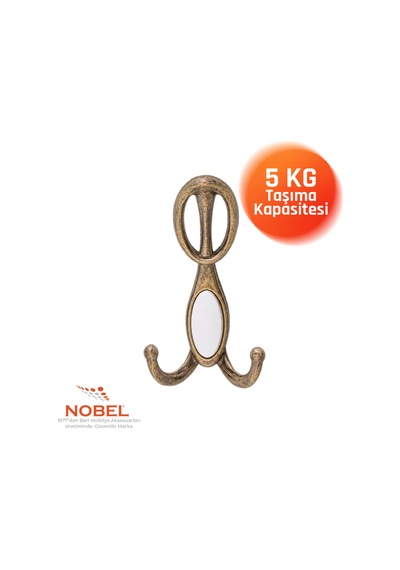 Arya Portmanto Askısı, Metal Vestiyer Askısı, Anti K Sari , Duvar Ve Dolap Askılığı 5'li Set Vidalı