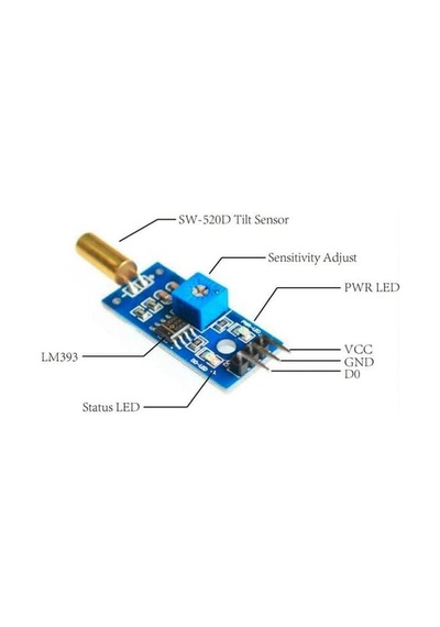 Elektronikport-Sw520D Tilt Sensör Kartı 3 Pin (Eğim Sensörü - Yatay)