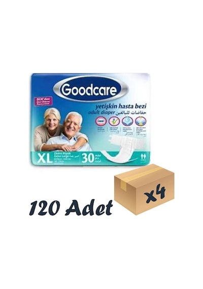 Bel Bantlı Yetişkin Hasta Bezi Xl 30 Lu 4 Paket 120 Adet Tek Ebat
