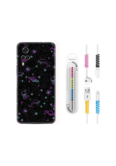 Vivo Y53S Kılıf Rasta Boyun Askılı Galaxy Yunus Göz 1860