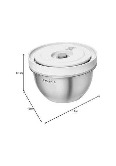 Save Bowls Vakumlu Saklama Kabı S 12 Santimetre Paslanmaz Çelik Metalik Gri Diğer