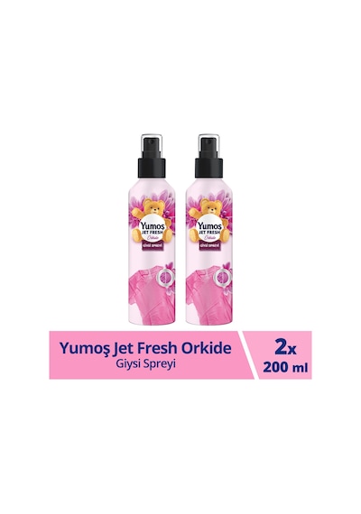 Yumoş Jet Fresh Giysi Spreyi Orkide 2 x 200 ML