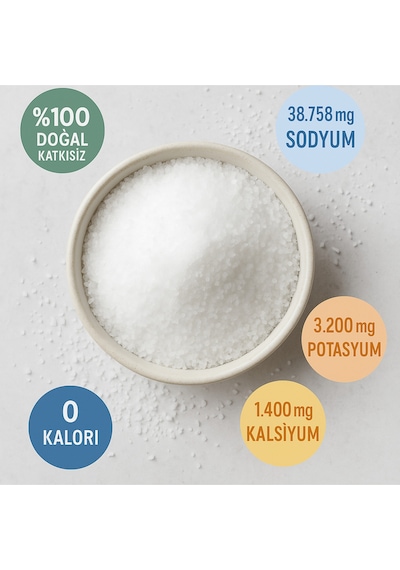 Doğal Kaya Tuzu 1000 Gr - Katkısız, Saf Ve Mineralli Öğütülmüş Sofra Tuzu