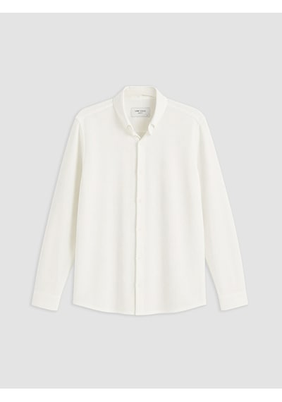 Lcw Vision Beyaz Slim Fit Dokulu Erkek Gömlek