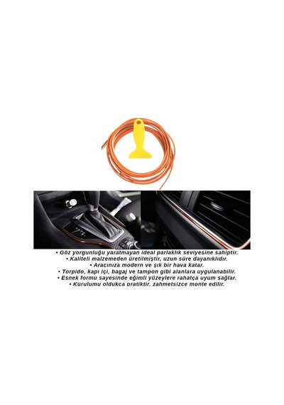 Carub Torpido Çıtası Araç İçi Dekoratif Aydınlatma 4.90 Metre Turuncu BR4327604