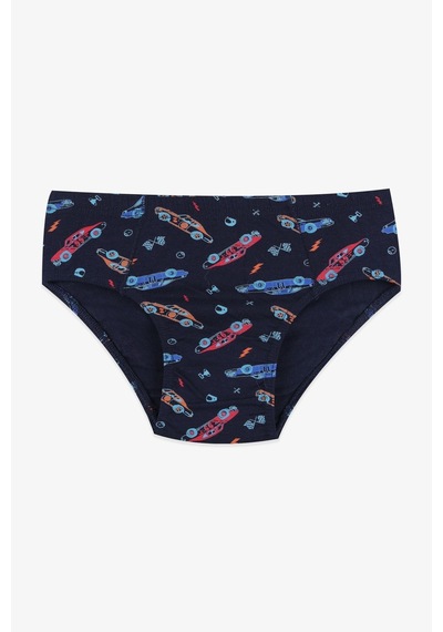 Koza İç Giyim Erkek Çocuk 5'li Pamuklu Slip 3011 3011-2 Arabalı Desen