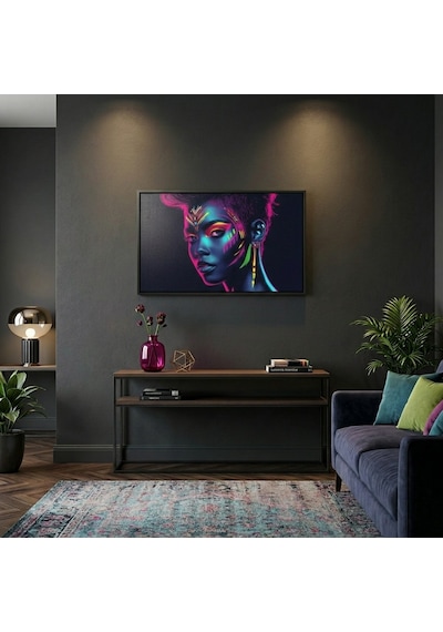 Neon Yüzler Pop Art Kadın Portre Serisi 21 Canlı Renkler Ve Asi Duruş