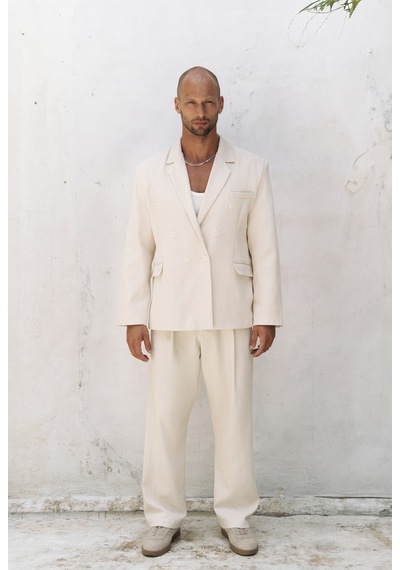 Mai Studios Co. Ayyubay Naturel Erkek Blazer Ceket Naturel