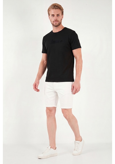 Buratti Pamuklu Regular Fit Baskılı Bisiklet Yaka T Shirt Erkek T Shirt 5904061 Siyah