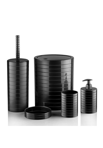 5 Li Lüx Banyo Seti Kullanışlı Sağlam Şık Banyo Seti Syh-ma014 siyah