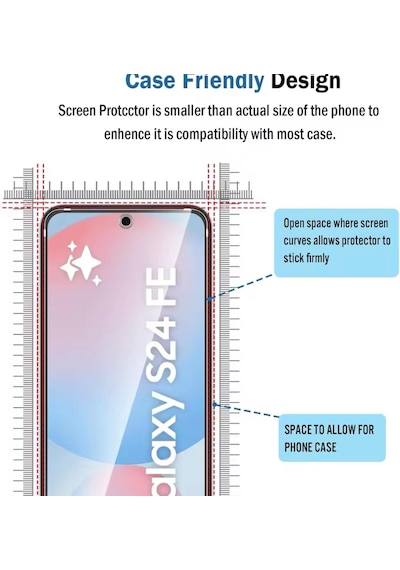 Samsung Uyumlu Galaxy S24 Fe Seramik Erkan Koruyucu Kırılmaz Cam Esnek