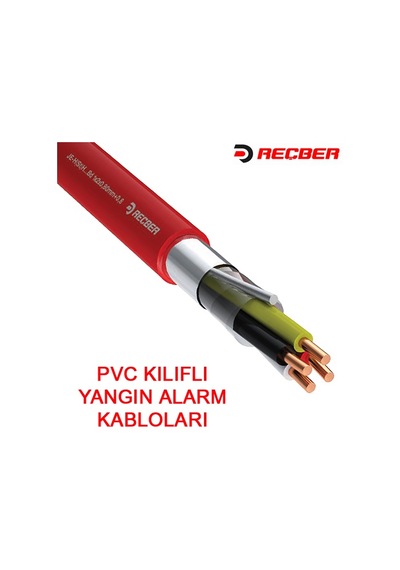 Reçber 1 2 0.8 Mm+0.40 Mm Jy St Y Pvc Yangın Alarm Kablosu 500 M