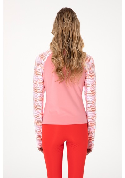 U.S. Polo Assn. Kadın Pembe Fermuarlı Dik Yaka Sweatshirt 50300732-VR041