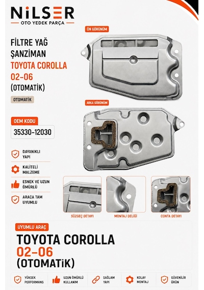 Toyota Corolla Şanzıman Yağ Filtresi 2002-2006 Otomatik