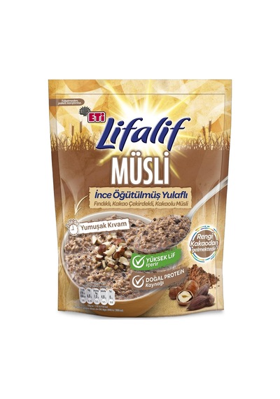 İnce Öğütülmüş Yulaflı Fındıklı, Kakao Çekirdekli, Kakaolu Müsli 250 G