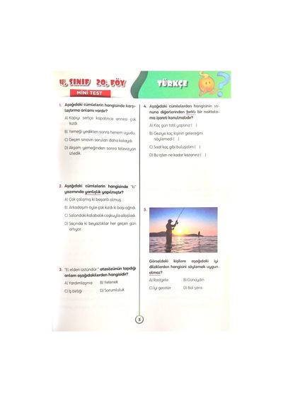 4.sınıf 2.dönem Haftalık Tekrar Föyü - 16 Fasikül - Tüm Dersler - Matematik - Türkçe - Hayat Bilgisi
