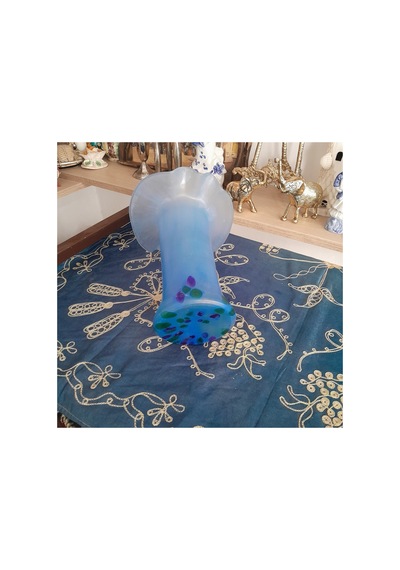 El Yapımı Murano Vazo Lacivert