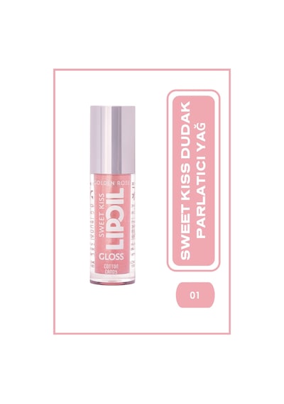 Golden Rose Sweet Kiss Rosehip Murumuru ve Jojoba Yağı İçeren Meyveli Dudak Parlatıcı Yağ 01