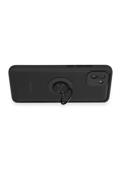 Samsung Galaxy A03 Kılıf Montreal Yüzüklü Silikon Kapak - Siyah 0.2M-Çok Renkli