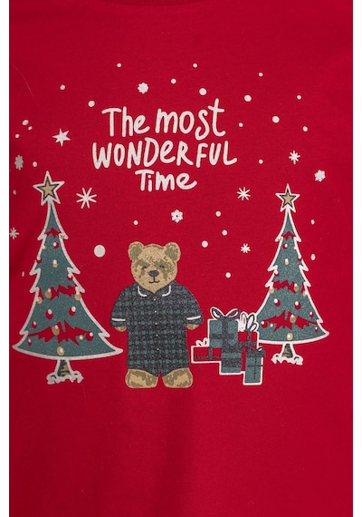 Rolypoly The Most Wonderful Time Anne Kız Kırmızı Uzun Kol Pijama Takım Rp3936-a-v1 Rp3936-a-v1