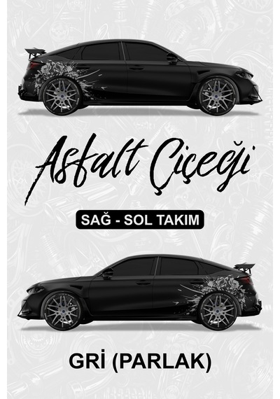Asfalt Çiçeği Kaplama Sticker Griparlak - 852822446