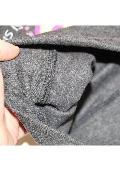 Milenawear By Milena Kız Melajlı Yazı Baskılı Bisiklet Yaka Kız Sweatshirt Siyah