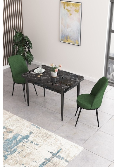 Canisa Concept Nil Serisi 70x110 Sabit Mutfak Masası Takımı Siyah Mermer Desen Masa 2 Haki Yeşil Sandalye Masa Siyah Sandalyeler Haki Yeşili Canisa Concept Nil Serisi 70x110 Sabit Mutfak Masası Takımı Siyah Mermer Desen Masa 2 Haki Yeşil Sandalye Masa Siyah Sandalyeler Haki Yeşili