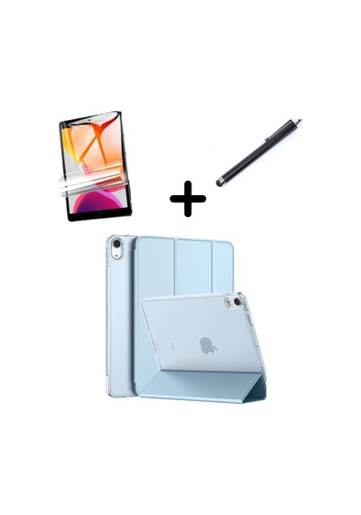 Apple Uyumlu iPad 10. Nesil 10.9 Kılıf Set Pu Deri Smart Tablet Kilifi Ekran Koruyucu + Kalem