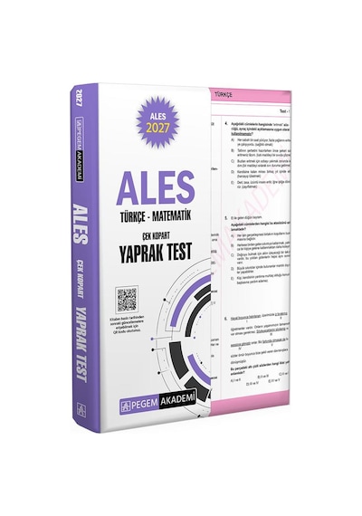 Pegem 2027 Ales Yaprak Test Türkçe-matematik Çek Kopart