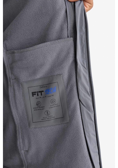 Defacto Defactofit Su İtici Regular Fit Kapüşonlu Fermuarlı Su Geçirmez Mont C6053ax25wngr311 Gri