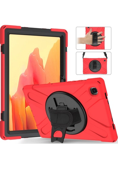 Newface - 777 - Samsung Galaxy Uyumlu T500 Tab A7 10.4 Kılıf Amazing Tablet Kapak - Csmo-tex - - Kırmızı
