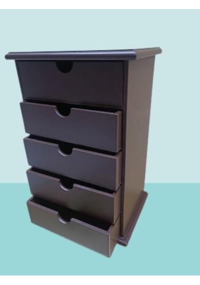 Hobi Erdl Model 90528 Ahşap Takı Şifonyer 5çekmeceli Ceviz Rengi El Yapımı