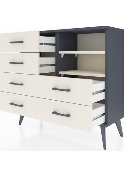 Arges Şifonyer 2 Raflı 6 Çekmeceli 88x30x80 Antrasit-aytaşı Aytaşı Arges Şifonyer 2 Raflı 6 Çekmeceli 88x30x80 Antrasit-aytaşı Aytaşı