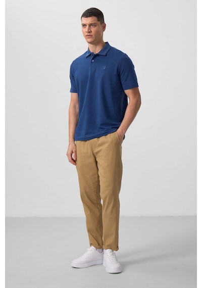 Tommylife Tommy Life Parlament Basic Göğüs Logolu Standart Kalıp Triko Polo Yaka Erkek T-shirt - 87768 Parlament