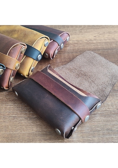 Sumerian Leather Craft Deri Cüzdan Kadın Kahverengi