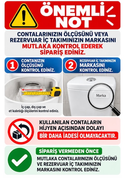 Kale Rezervuar İç Takım Contası Kavisli Beyaz - Çok Renkli