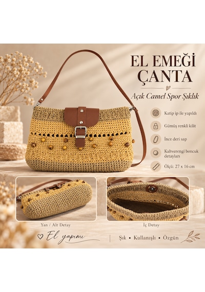 Kadın Omuz Çantası Camel