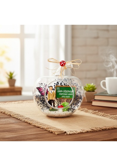 Mini Elma Teraryum - Öğretmenler Günü Hediyesi