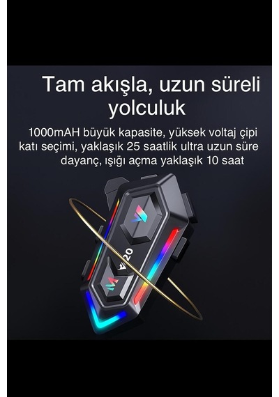 Ipx6 Su Geçirmez 5.3 Motosiklet İnterkom: 1000mah Batarya İle Uzun Yolculuklar