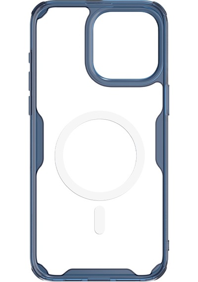 Nillkin Apple Uyumlu iPhone 15 Pro Magsafe Özellikli Nature Tpu Pro Kapak Mavi