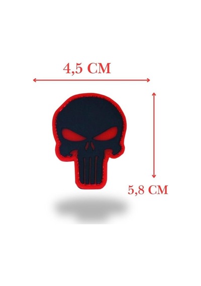 Hadpols Özel Seri Çanta Süsü Taktik Arma Kıyafet Etiketi Single Sword Plastik Kurukafa - Peç