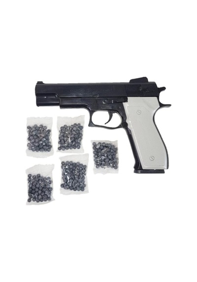 Boncuklu Tabanca Silah + 5 Paket Boncuk 21 CM