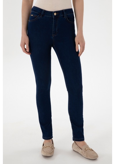 U.S. Polo Assn. Kadın Koyu Mavi Toothpick Fit Jean Pantolon 50307833-DN0023