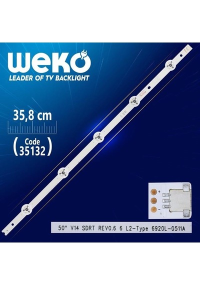 50'' V14 Sdrt Rev0.6 6 L2-type 6920l-0511a - 51 Cm 5 Ledli - Wk-398 Led Tv Bar