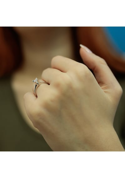 Lova D Renk 0,20 Karat Pırlanta Tektaş Yüzük - 1050122