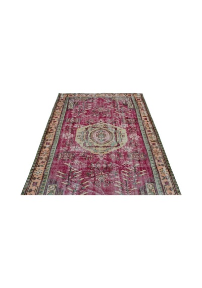 El Dokuması Vintage Yün-pamuk Naturel Halı 23562 148 X 262 Cm Çok Renkli