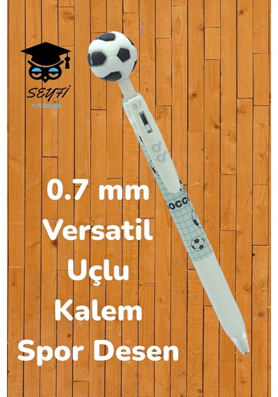 0.7 Mm Versatil Uçlu Kalem Spor Desen Beyaz
